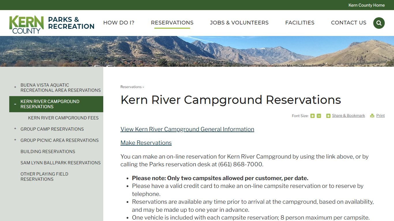 Kern River Campground Reservations | Kern County, CA